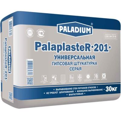 Штукатурка гипсовая с микрофибра волокном серая PALADIUM PalaplasteR-201 30кг